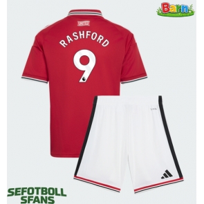 Manchester United Marcus Rashford #9 Hemmaställ Barn 2026-27 Kortärmad (+ Korta byxor)